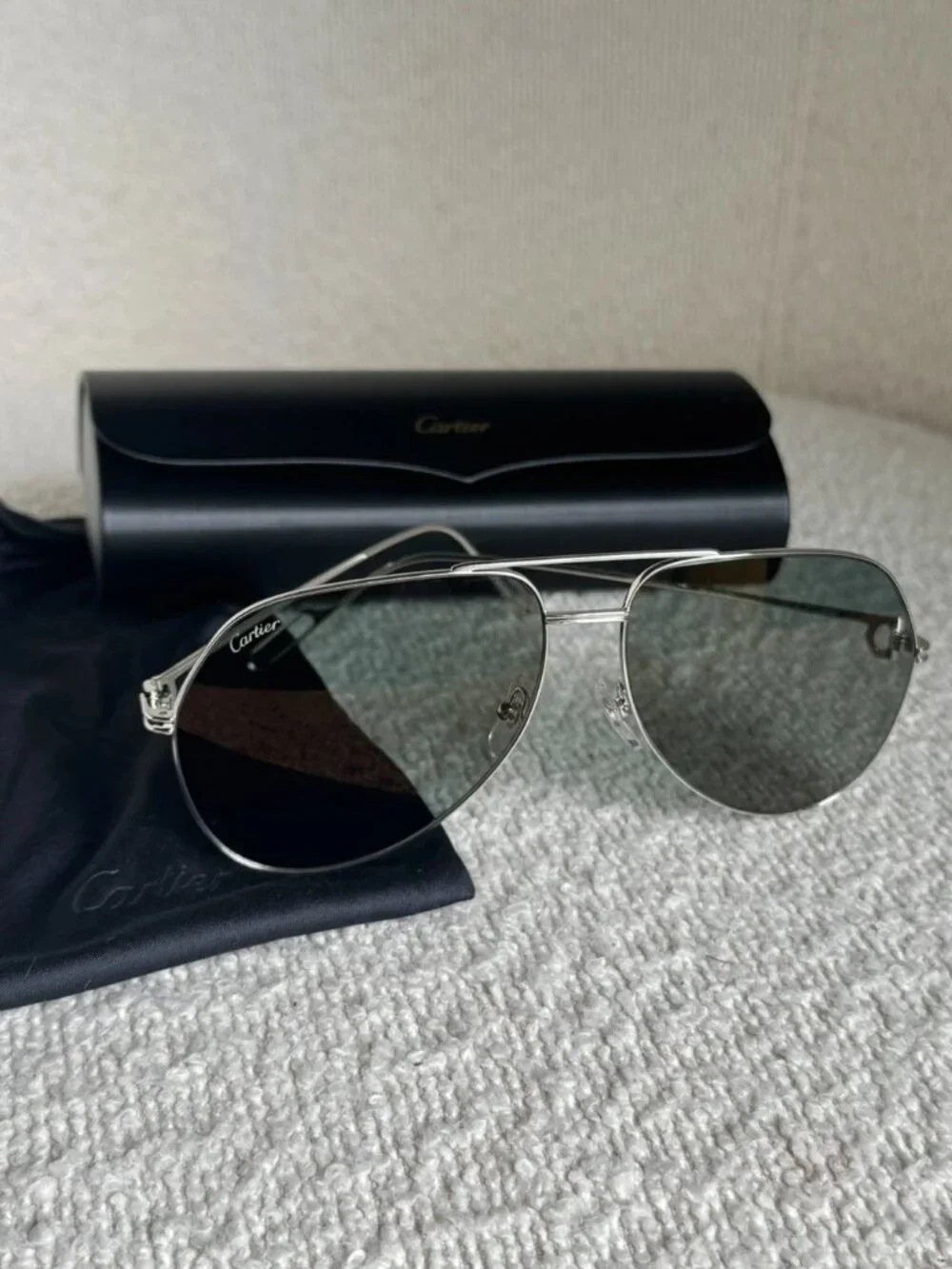 NEW! Cartier CT0110S Unisex Pilot Aviator Sunglasses